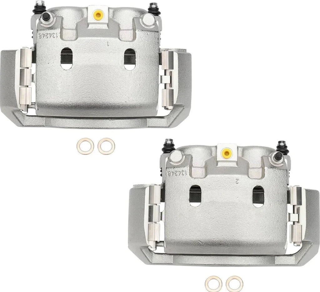 Front Brake Calipers w/ Brackets (Set of 2) for 2006–2008 Dodge Ram 1500 2500 3500 – LH & RH